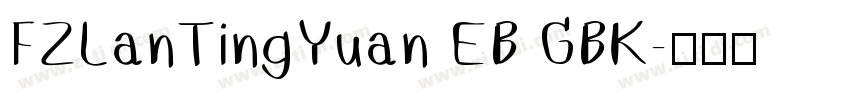 FZLanTingYuan EB GBK字体转换